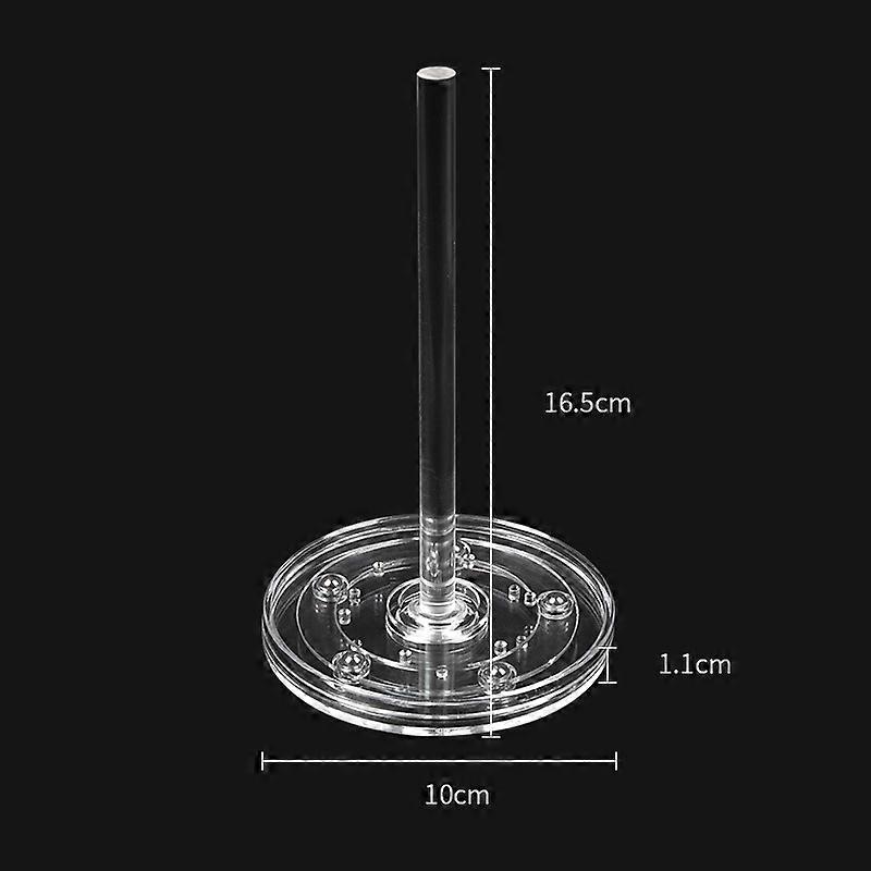 1pc Rotatable Acrylic Yarn Spinner Thread Holder Bobbin Clear 10x16.5cm