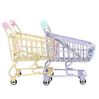 Metal Kids Play House Toy Mini Shopping Cart with 2Pcs Set CSC-WHBYV