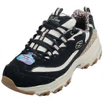 Skechers D'lites-wild Charm Womens Fashion Trainers in Black