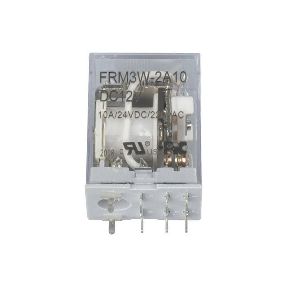 12VDC 双刀双掷 (DPDT) 设备类型 底座安装继电器 10A 240VAC/24VDC 触点 黑色