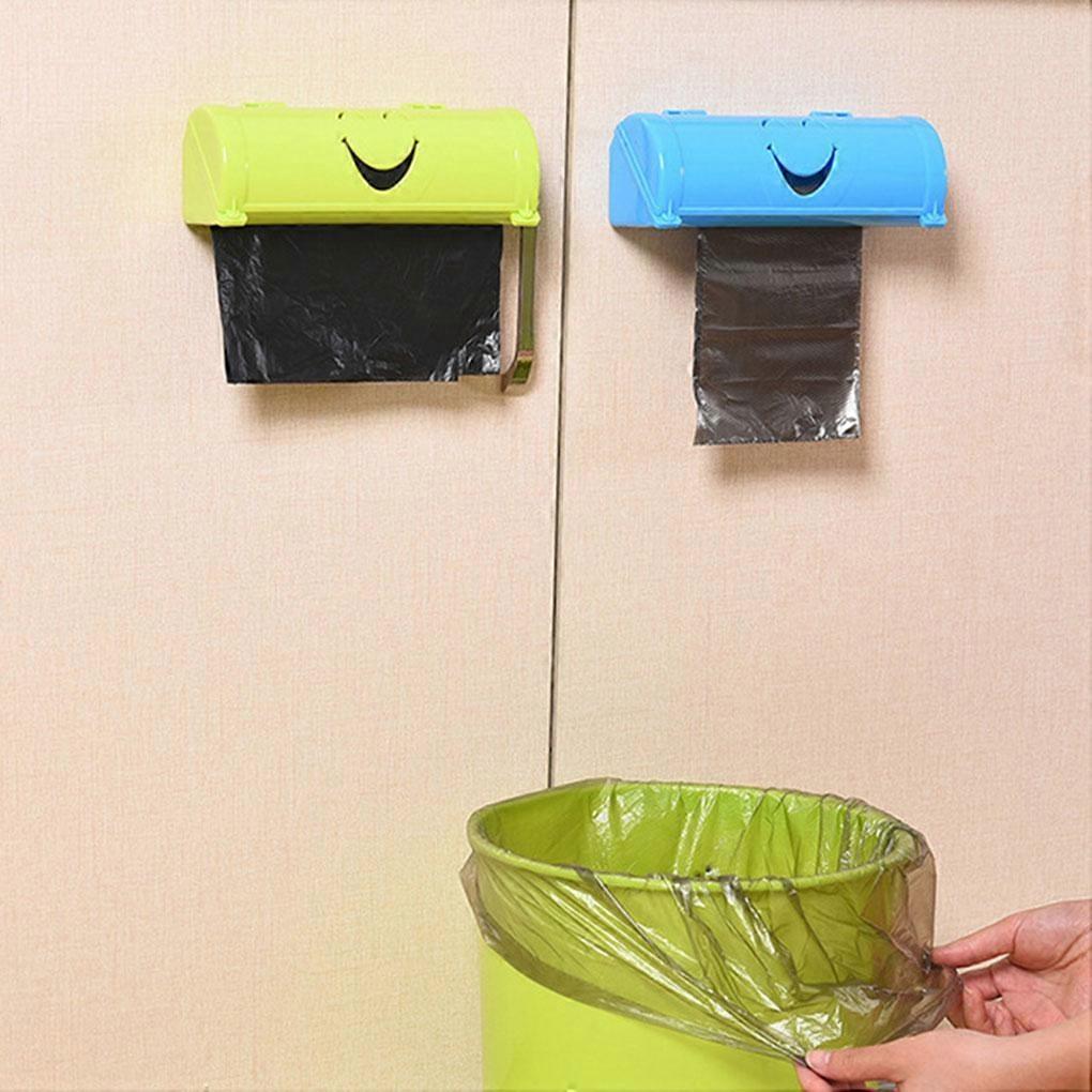Plastic Wall-mounted Garbage Bag Storage Box Container Kitchen Bathroom Supply