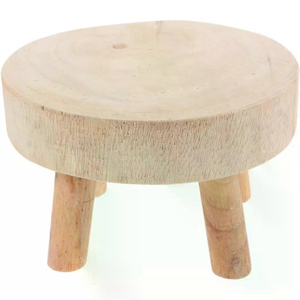 Low Stool Plant Stand Small Solid Wood Modern