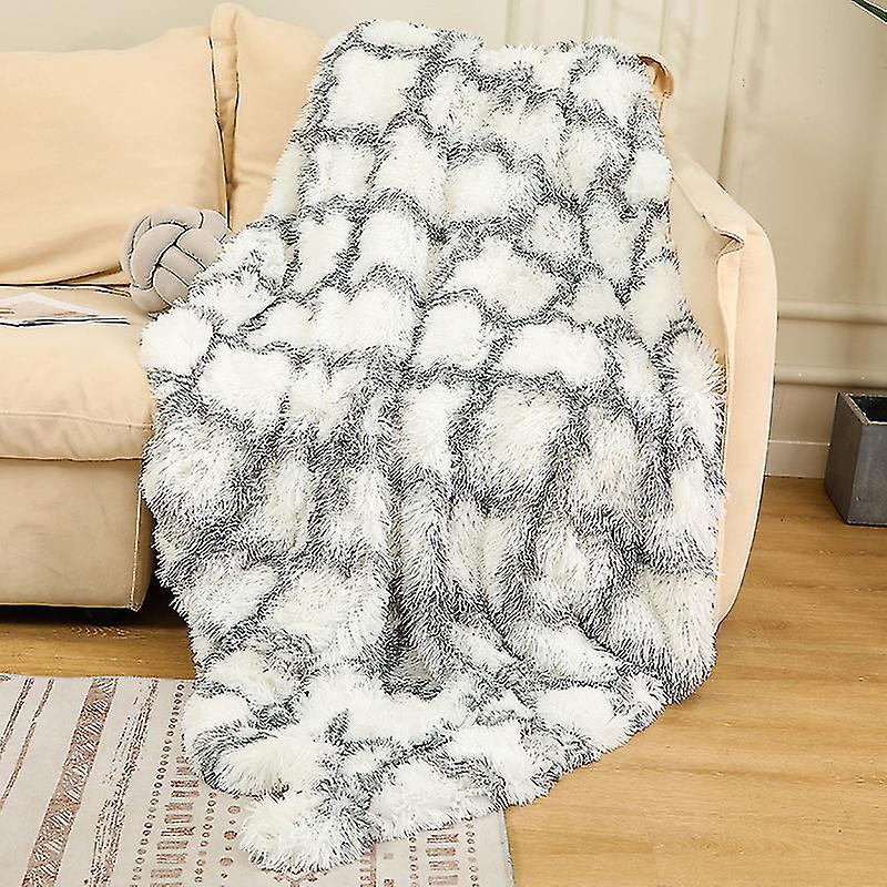 Plush Double-layer Blanket Nordic Style Sofa Tie-dye Blanket