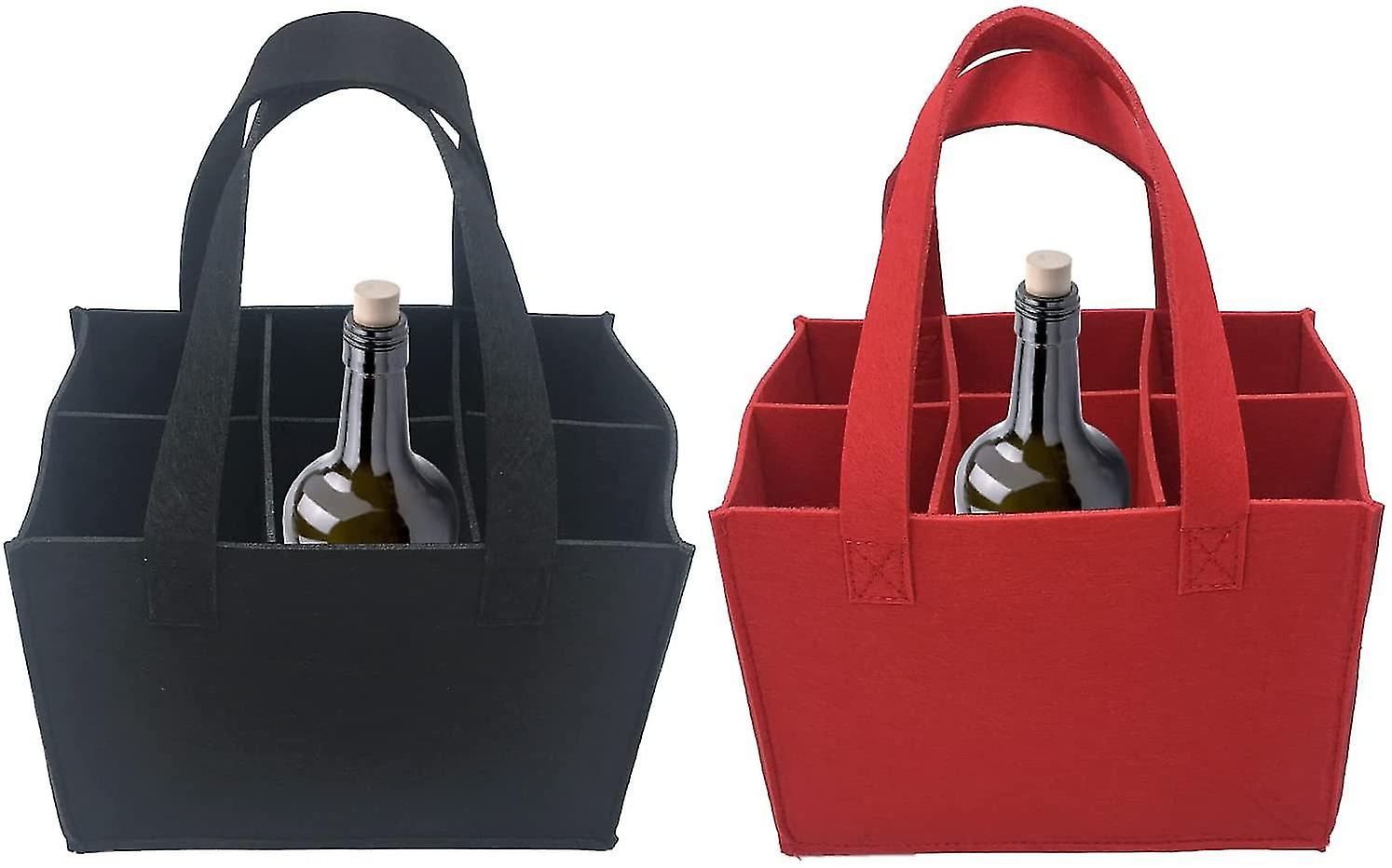 Wine Bottle Holder, Felt Bottle Bag Cardboard Bottle Holder, Durable, Suitable For Beer, Wine, Etc.