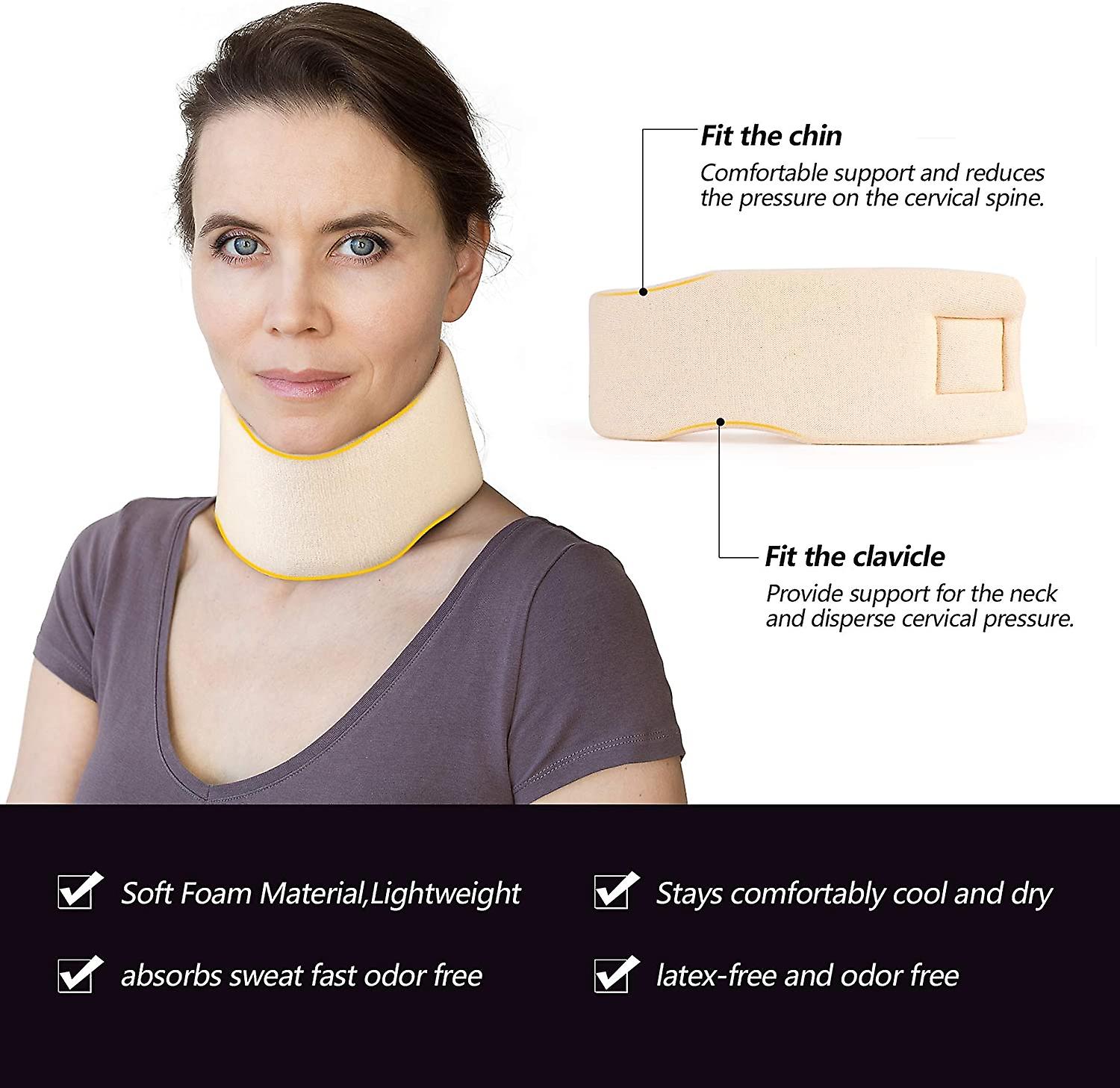 Soft Foam Neck Brace Universal Cervical Collar, Adjustable Neck Support