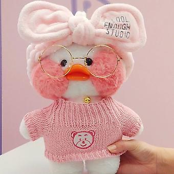 Veeki 30cm Wearing Hyaluronic Acid Little Yellow Duck Doll Lalafanfan Duck Ducks Doll