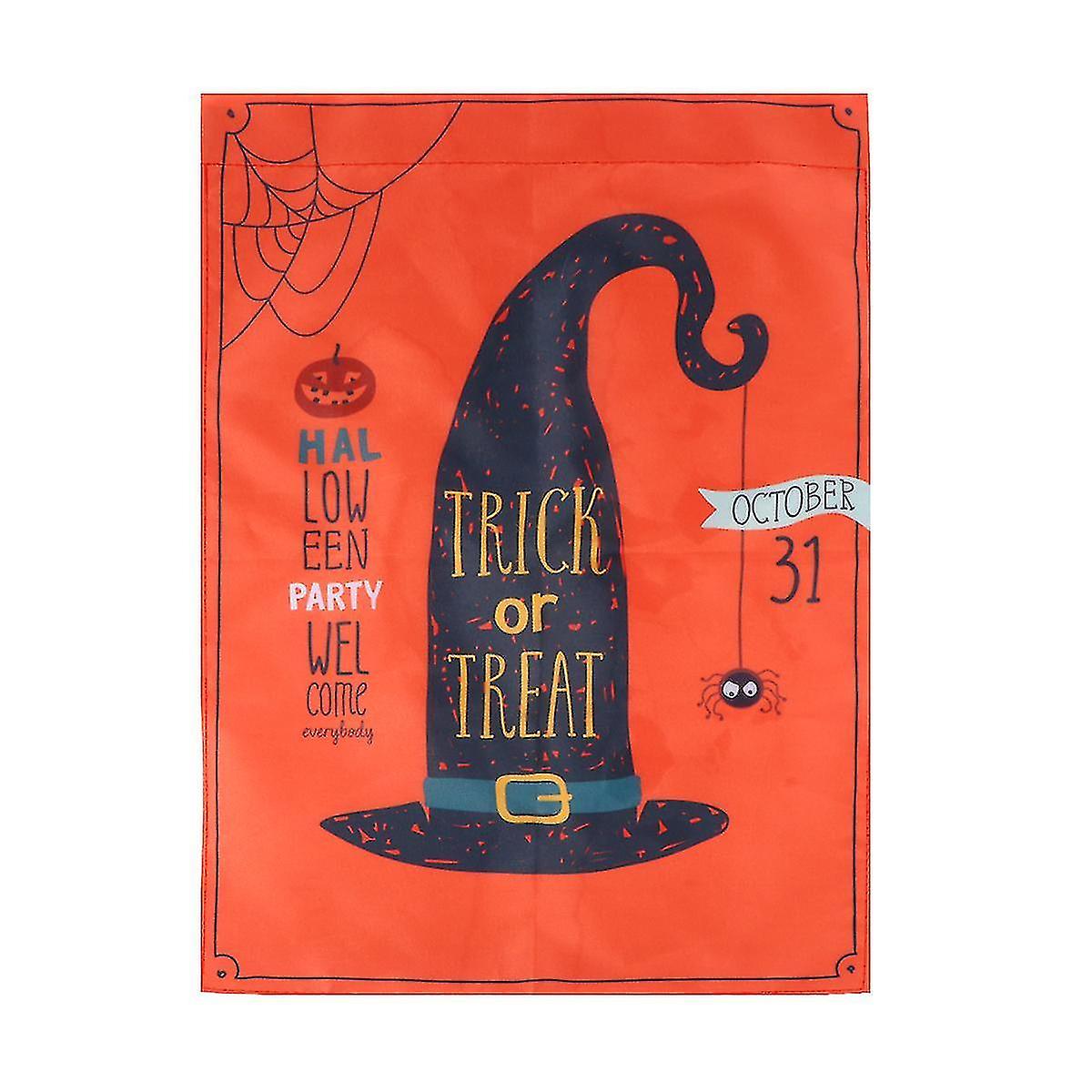 1 Pc Halloween Fadeless Garden Flag Exquisite Polyester Hanging Flag Decoration