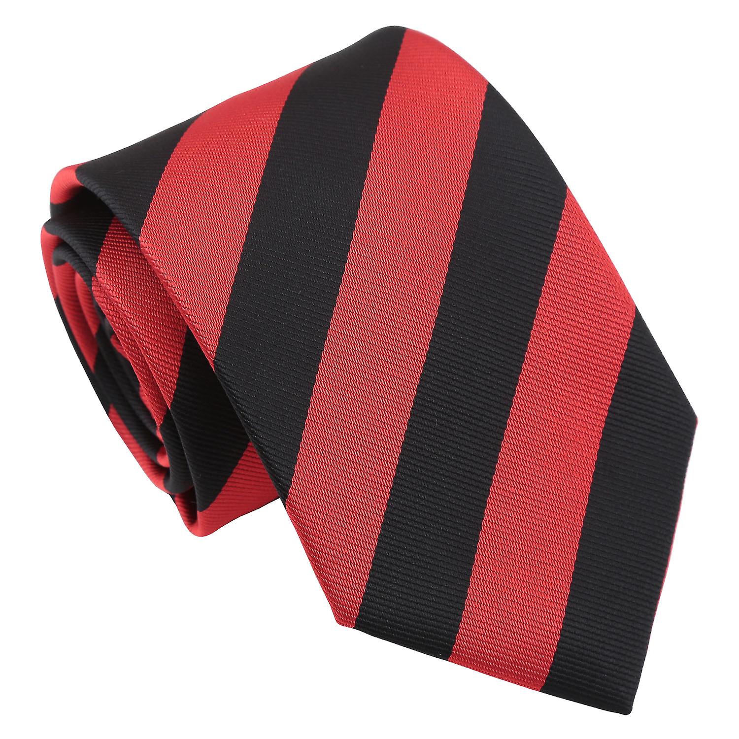 Red and Black Classic Stripe Tie
