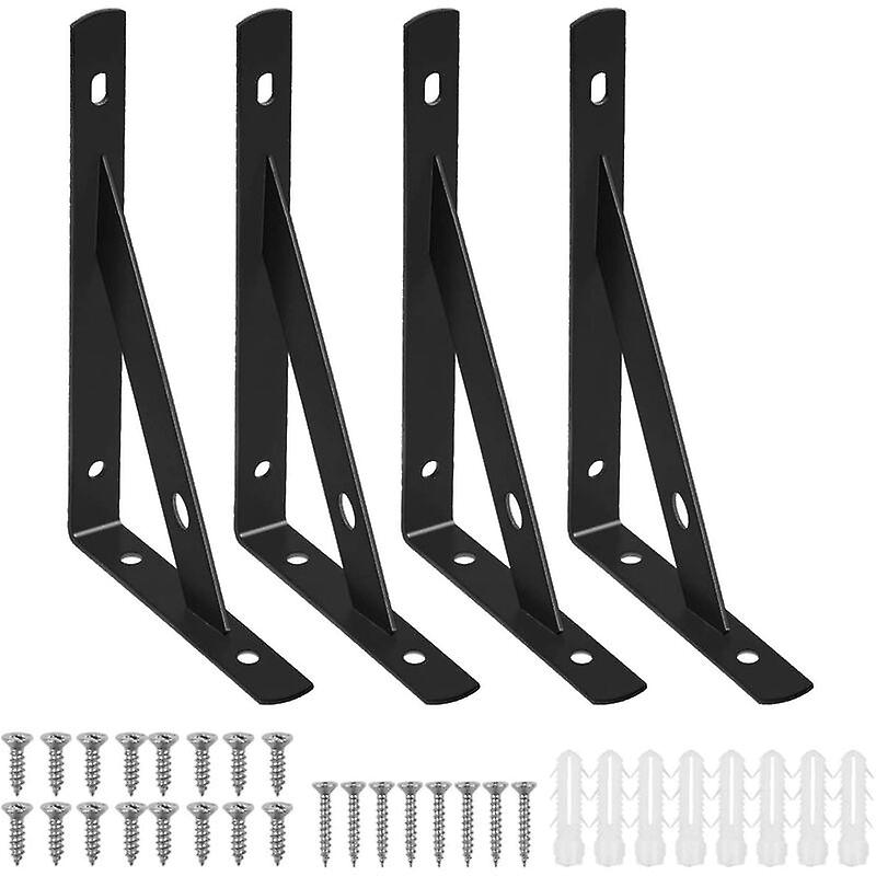4 Pcs Wall Shelf Bracket, 150cm Triangular Shelf Bracket, Floating Hardware Bracket, Fixing Bracket, Straight Angle Brackets, Floating Hardware Bracke