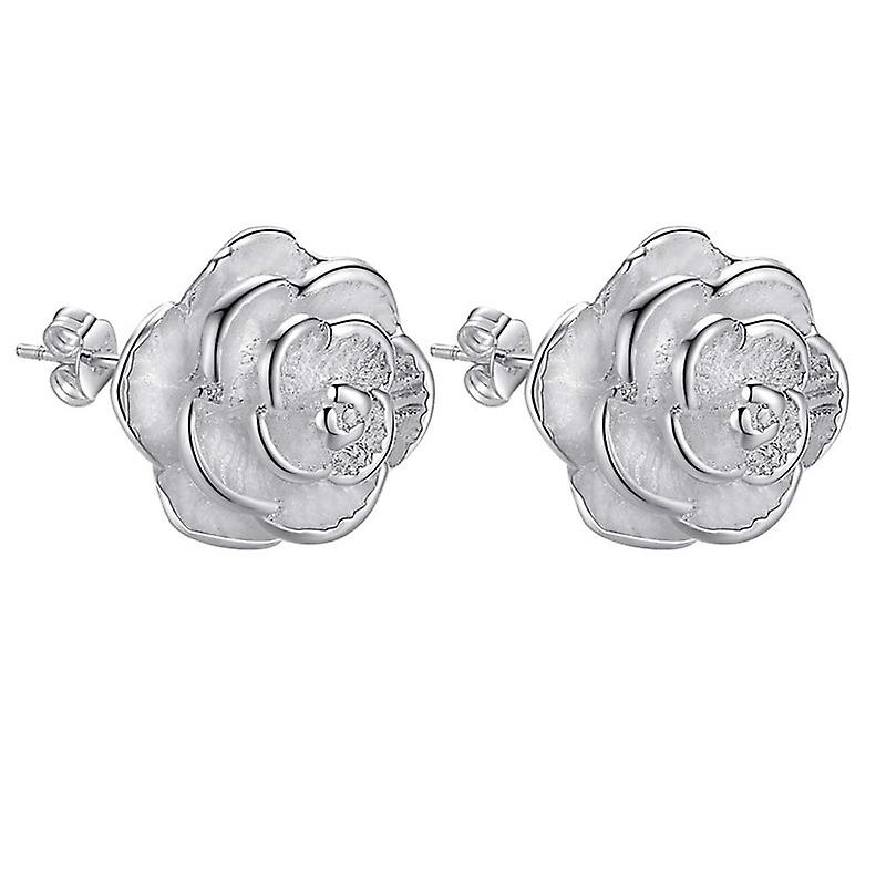 Sleek Minimalist Rose Stud Earrings