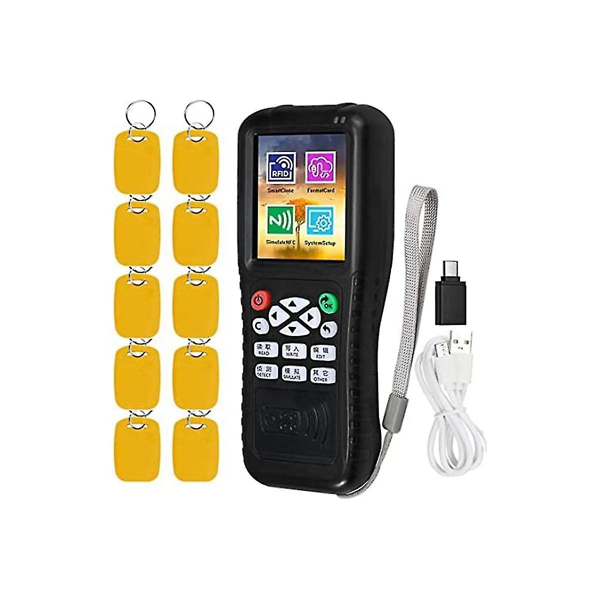 Rfid Reader Writer Duplicator, Nfc Reader, Multi Frequencies Rfid Smart Card Programmer, Encrypted-DT