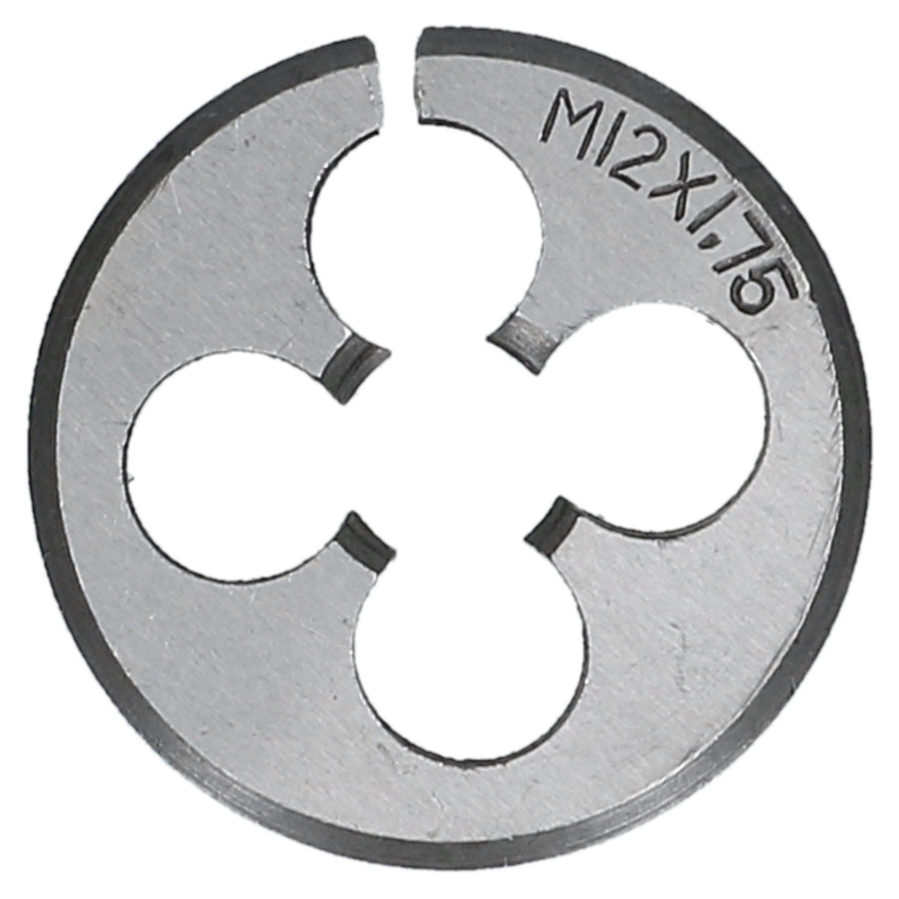 M12 x 1.75mm Metric Die Nut, Tungsten Steel, Thread Cutter 1.5" (38mm) TD044