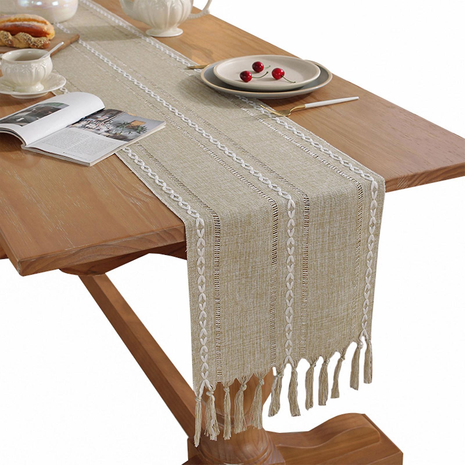 Vintage Sense Home Table Runner Rustic Farmhouse Soft Table Runner For Daily Parties Table Decoration