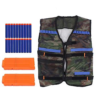 20Pcs Bullet Darts 1Pc Elite Vest 2Pcs 12 Darts Reload Clip for Kid Toys