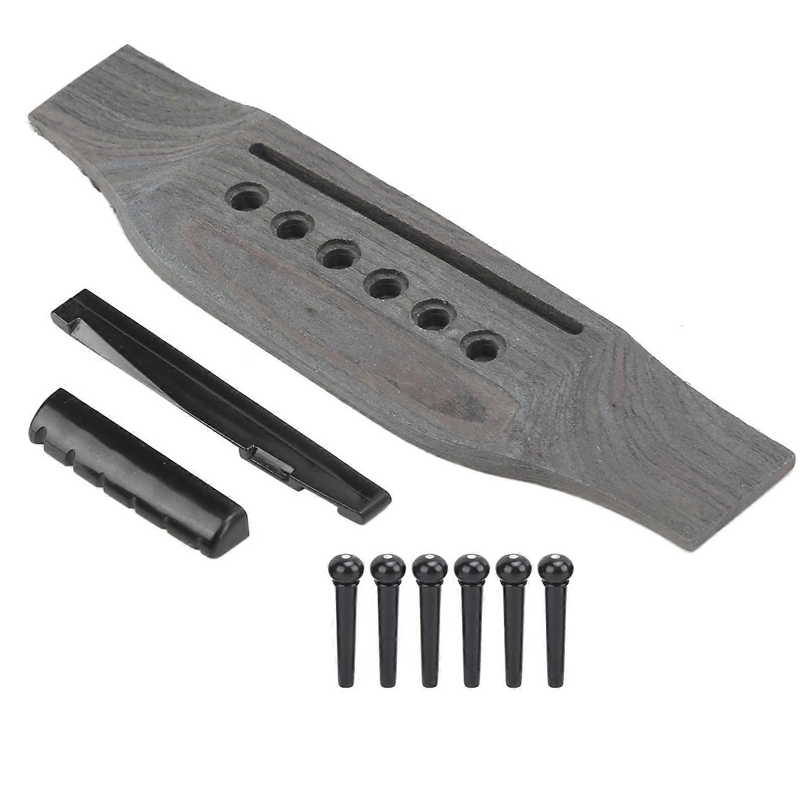6-String Guitar Bridge Pin Nut Replacement, Durable Stringed Instrument Component Type A for Acoustic and Electric Guitars