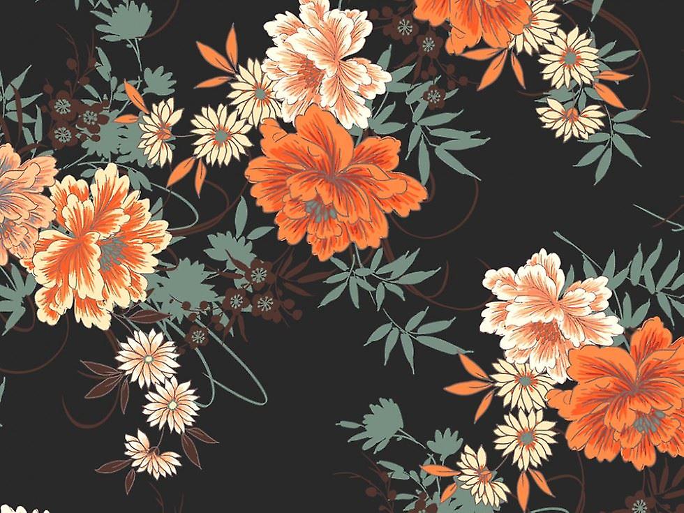John Kaldor Fernando Viscose Challis Fabric Navy - per metre