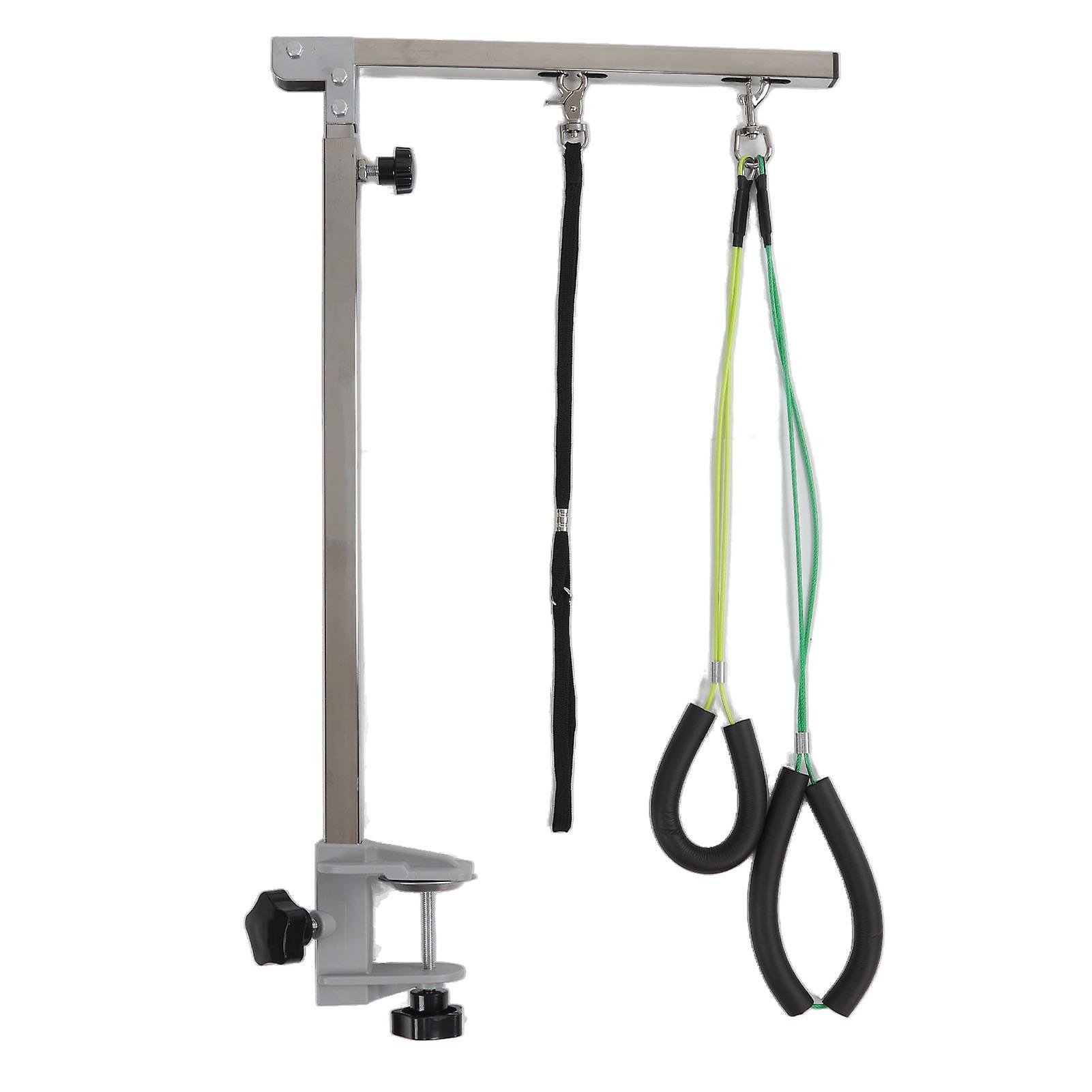 Dog Grooming Table Arm Height Adjustable 35in Foldable Dog Grooming Arm with Clamp and Noose