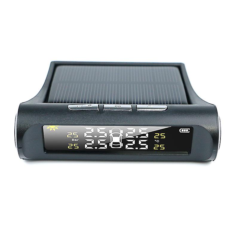 4 Sensor Solar Wireless Tpms Autoreifen Reifendrucksystem Überwachung Extern