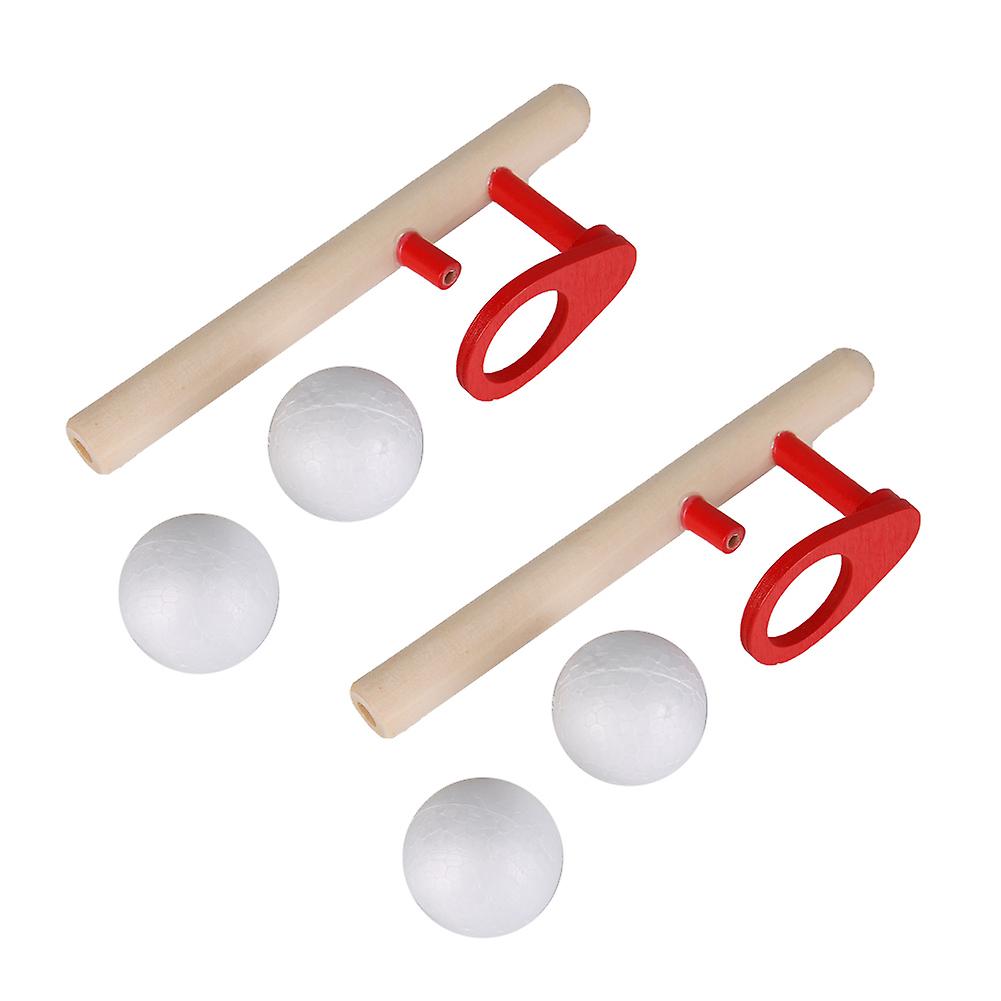 Set of 2 wooden floating ball games for children