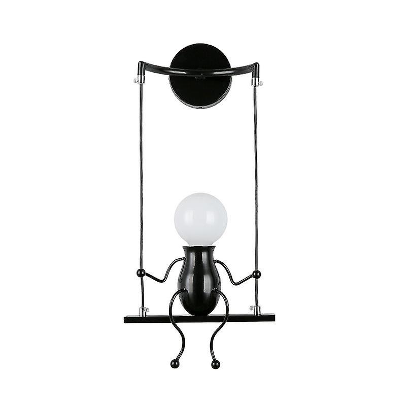 Humanoid Creative Wall Light Modern Led Simple Candle Wall Light(black)