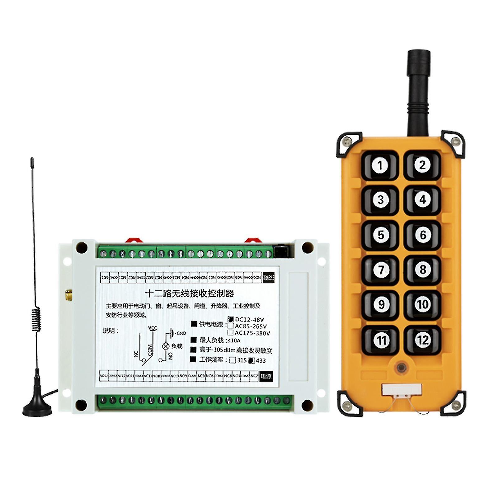 Dc12v 48v 12ch قنوات 12ch RF لاسلكي التحكم عن بعد التبديل التحكم عن بعد- hy