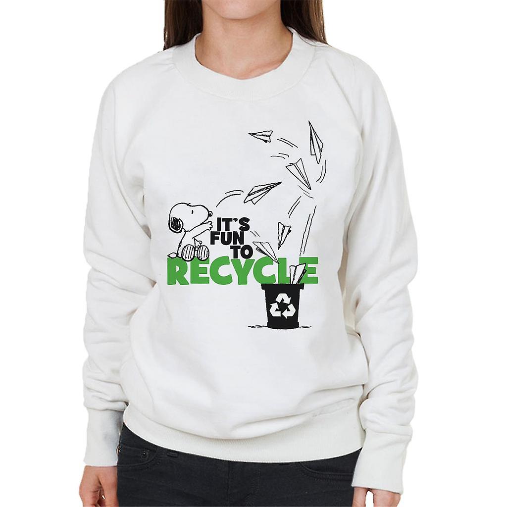 Peanuts Snoopy Its Fun To Recycle Women's Sweatshirt