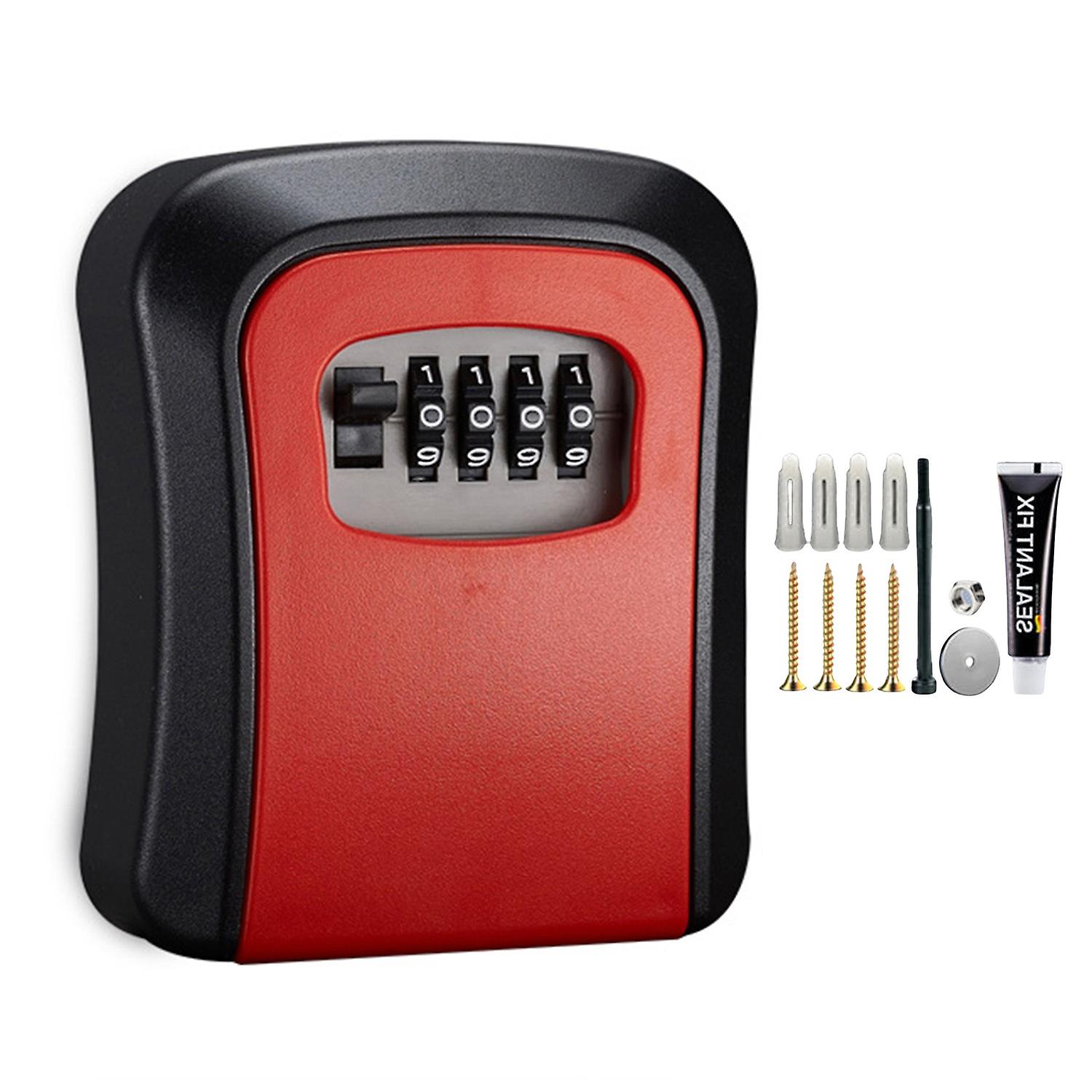 1 Set Key Lock Box Large Capacity High Strength Good Security Non-breakable 4 Digit Combination