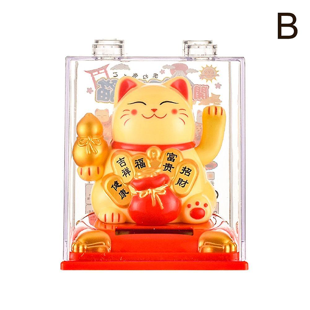 Fortune Cat Solarenergie Automatisches Händeschütteln Ornament