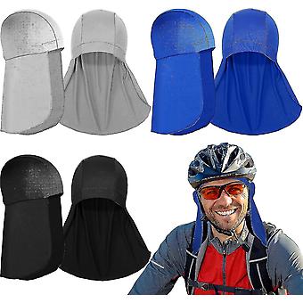 3 Pieces Helmet Liner With Neck Mask, Cooling Skull Caps Sweat Wicking Cap With Tail Sun Cycling Running Neck Protection Hat For Men Women, 3 Colors