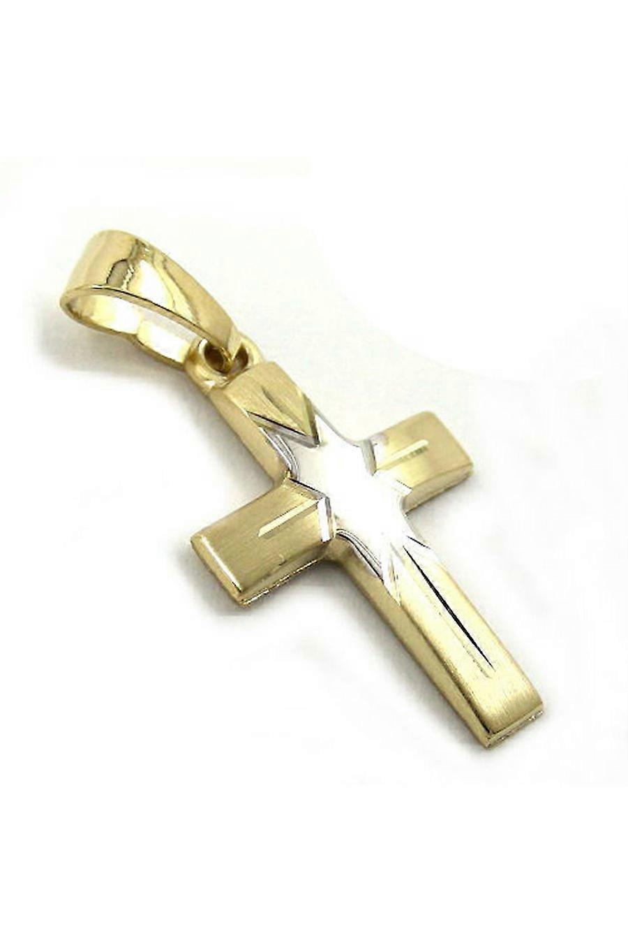 Pendant Crucifix Bicolour 14k Gold - Gl430686
