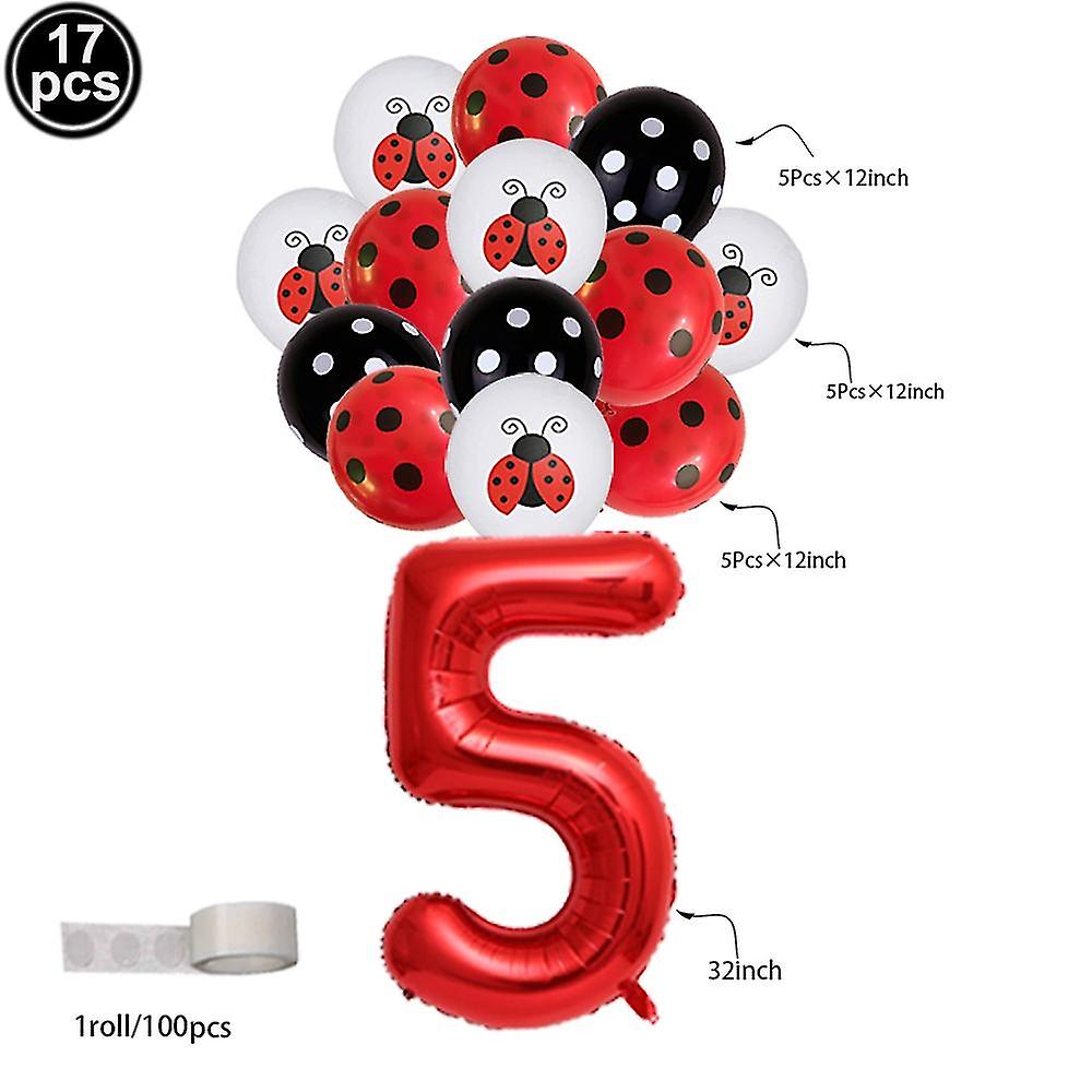 Kırmızı siyah Noktalar uğur böceği Tema Parti Dekor Tek Kullanımlık Sofra masa örtüsü Polka Dot Tabaklar fincan Bebek S