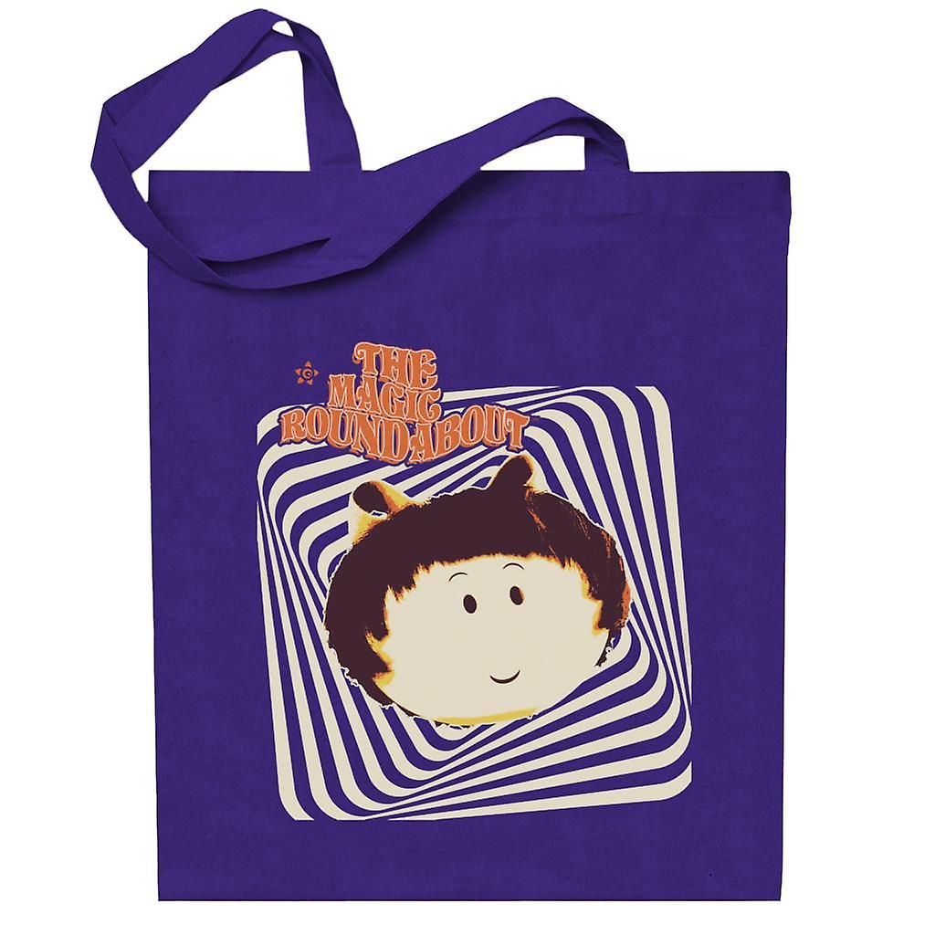 The Magic Roundabout Margote Monochrome Ray Lines Totebag