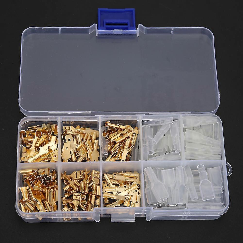 180Pcs Gold Electrical Terminal Connectors Set with Sleeves