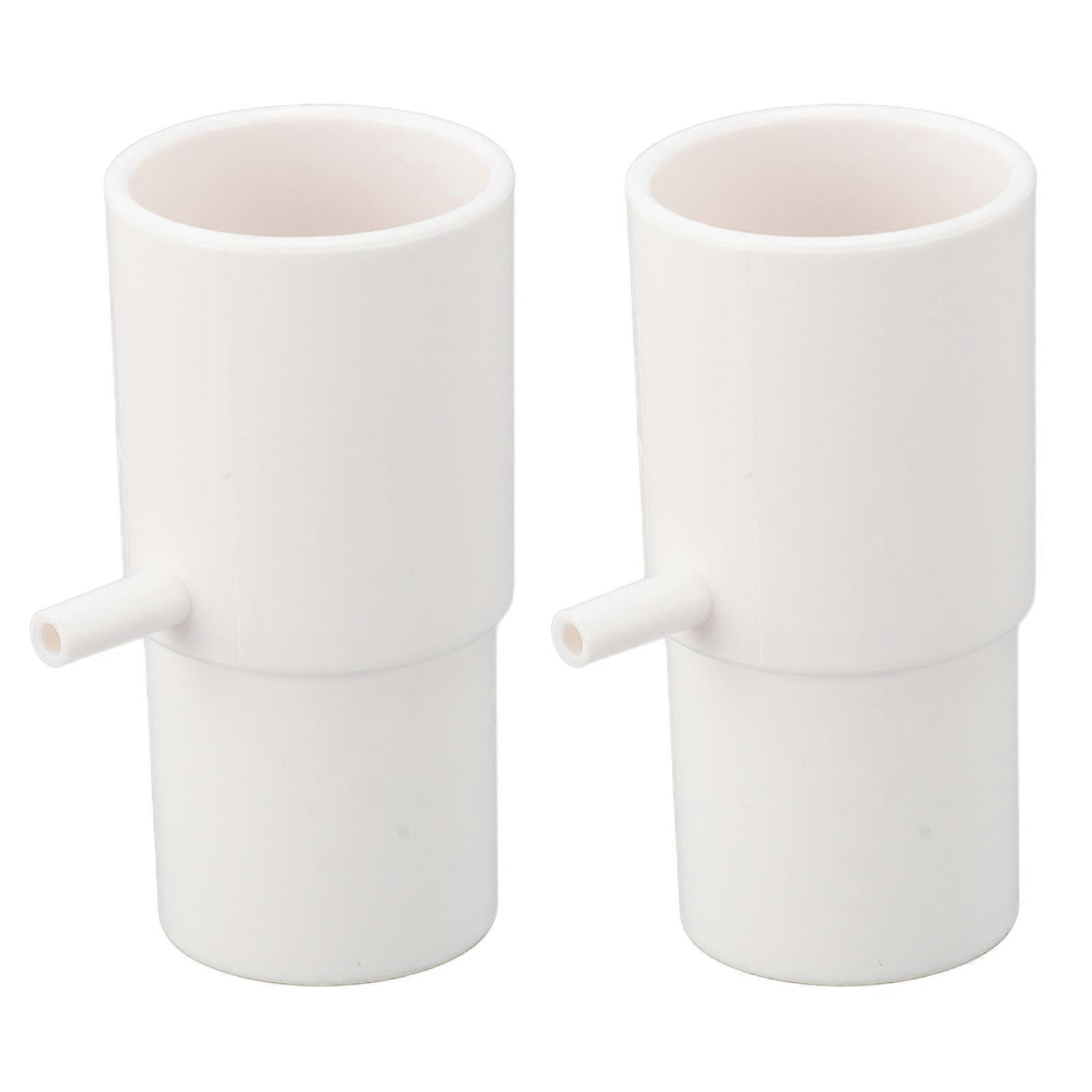 2pcs Oxygen Adapter Enrichment Port Connector Leak Proof 3 Way Oxygen Enrichment T Shaped Tubing Connector