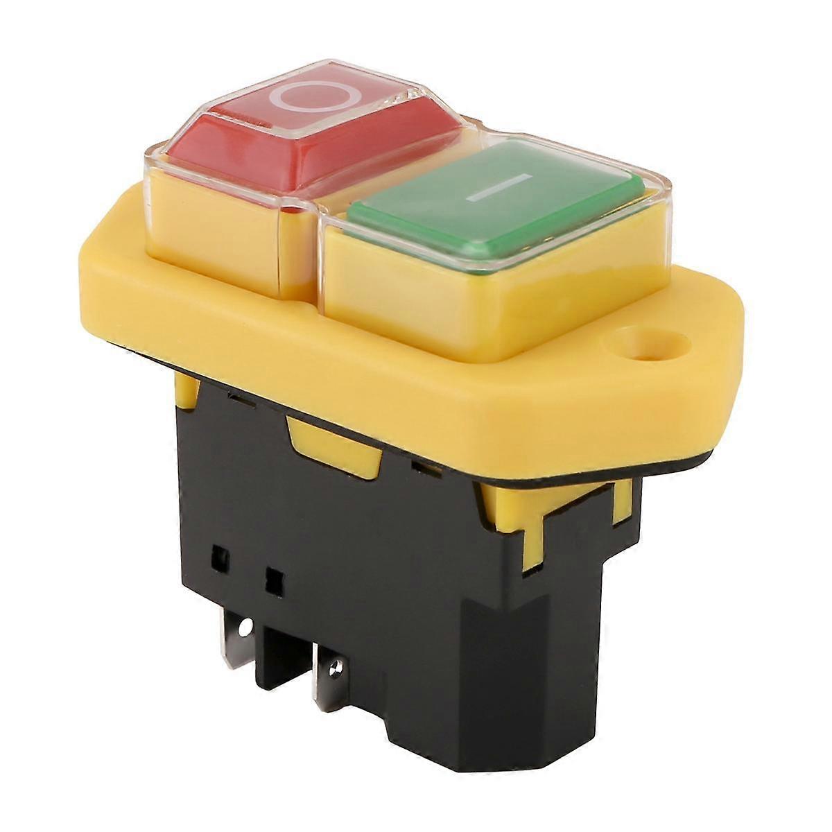 YH02-A Electromagnetic Switch 220V 15A 5PIN Start Push Button for Machine Tool Equipment Waterproof Panel