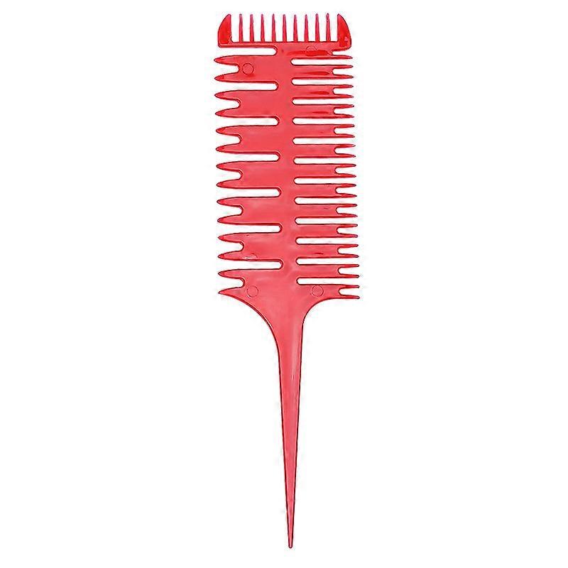 Double Sided Highlight Comb for Hair Coloring (Red)