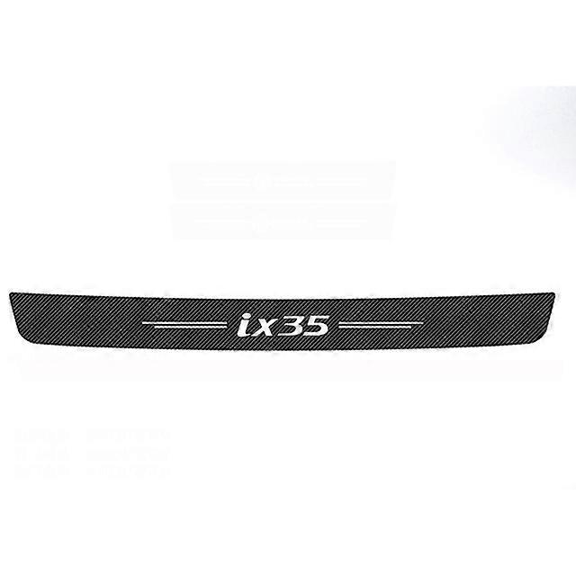 Motor Vehicle Parts Car Threshold Stickers Rear Trunk Sill Protective Bumper Guards Strips for Hyundai ix35 Logo Carbon Fiber Anti-Scratch Films