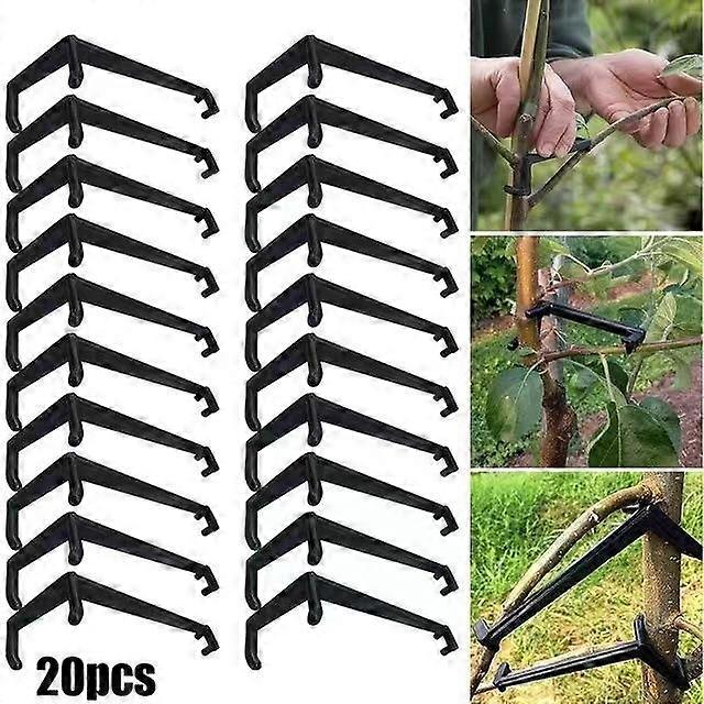 Tree Limb Spreaders Fruit Tree Branch Limb Spreader to Support New Branches Plastic Black 20 pieces