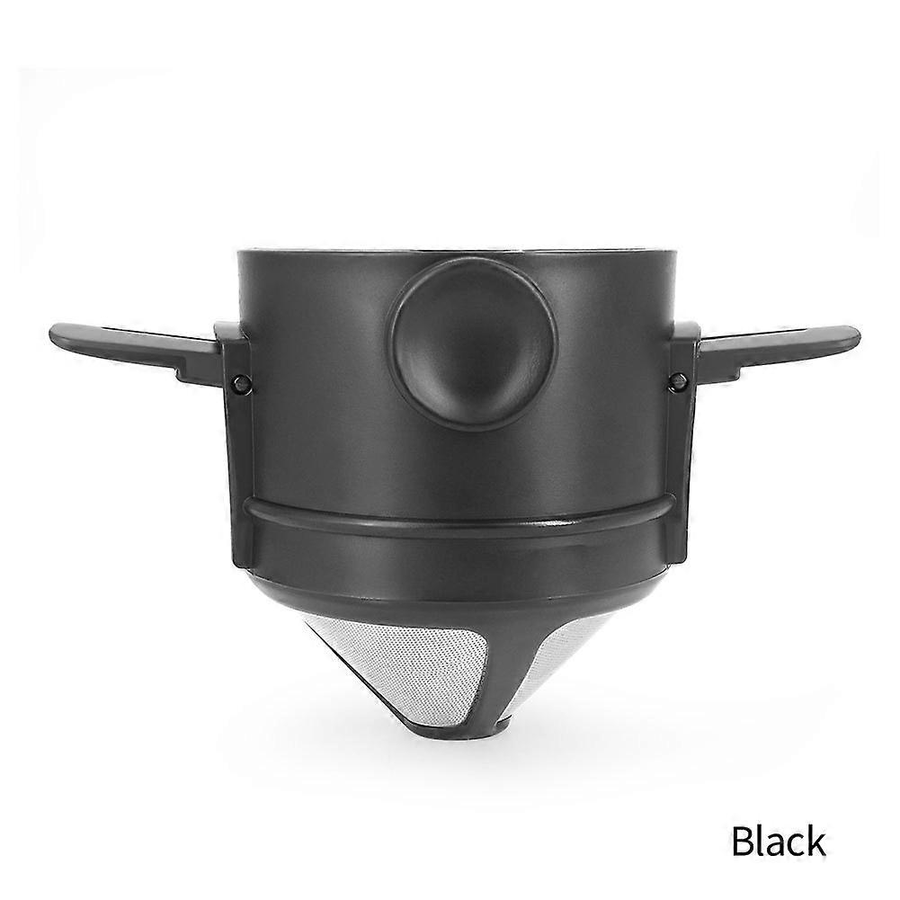 折りたたみ式漏斗付きの1個の再利用可能なステンレス鋼コーヒーフィルター-お手入れが簡単で、ペーパーレスでドリッパーを注ぎ、濃厚で風味豊かなコーヒーを