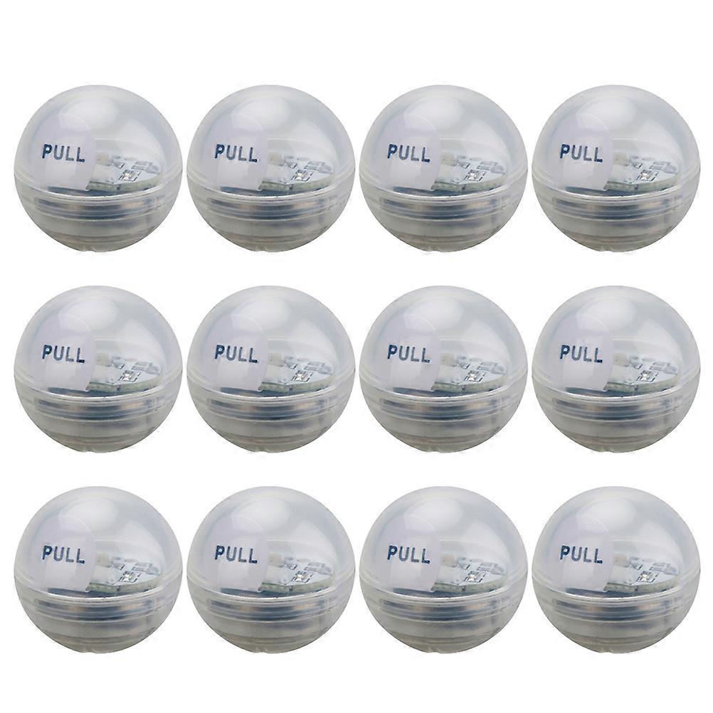 12PCS LED Floating Light Ball Globe Lights Pool Lamp for Decoration Use(White)