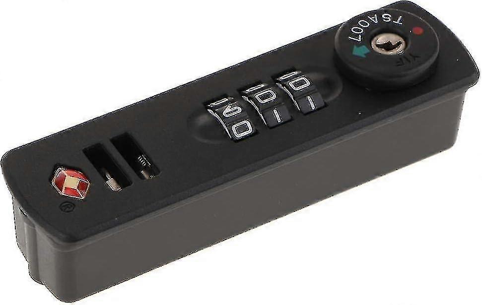 1 X Tsa007 Combination Padlock For Luggage And Suitcases 3 Digits (many Different Combinations) - Black