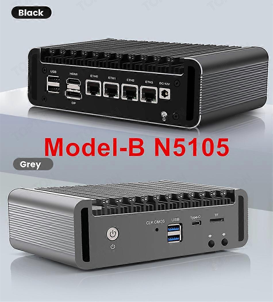 V5 Edition Soft Router 11. Pentium N6005 N5105 4 Intel i226 Nics 2 * NVMe 2 * DDR4 Lüfterlose Mini-PC-Firewall-Appliance VPN-Server