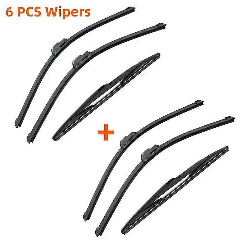 שמשה קדמית לרכב קדמי אחורי להב מגב אביזרי גומי עבור Smart Forfour 454 26" 18" 14" 2004 2005 2006 2007