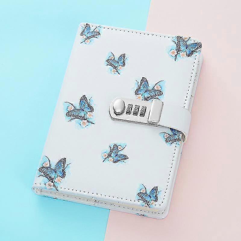 A5 Creative Password Lock Journal Pu Leather Combination Lock Diary Locking Journal Diary
