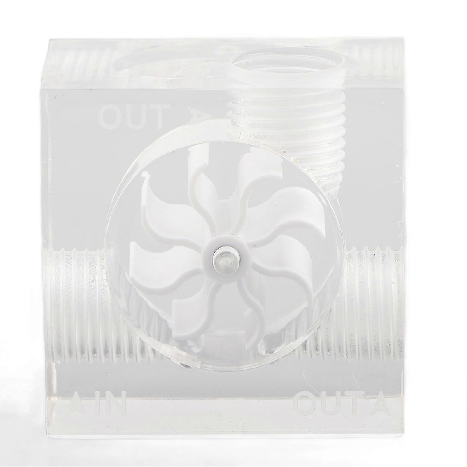 Water Cooling Flowing Indicator Acrylic G1/4in Thread Computer Accessories LSJ PM3(White )