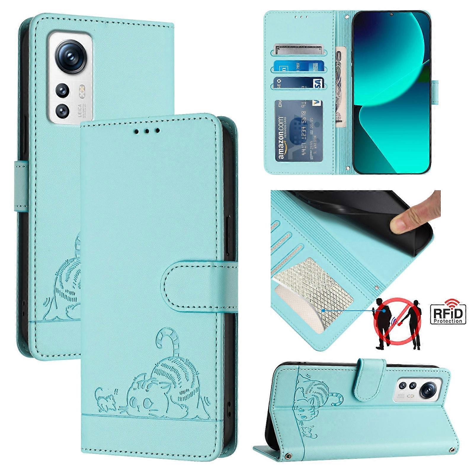 Cat Pattern PU Case For Xiaomi 12S 5G