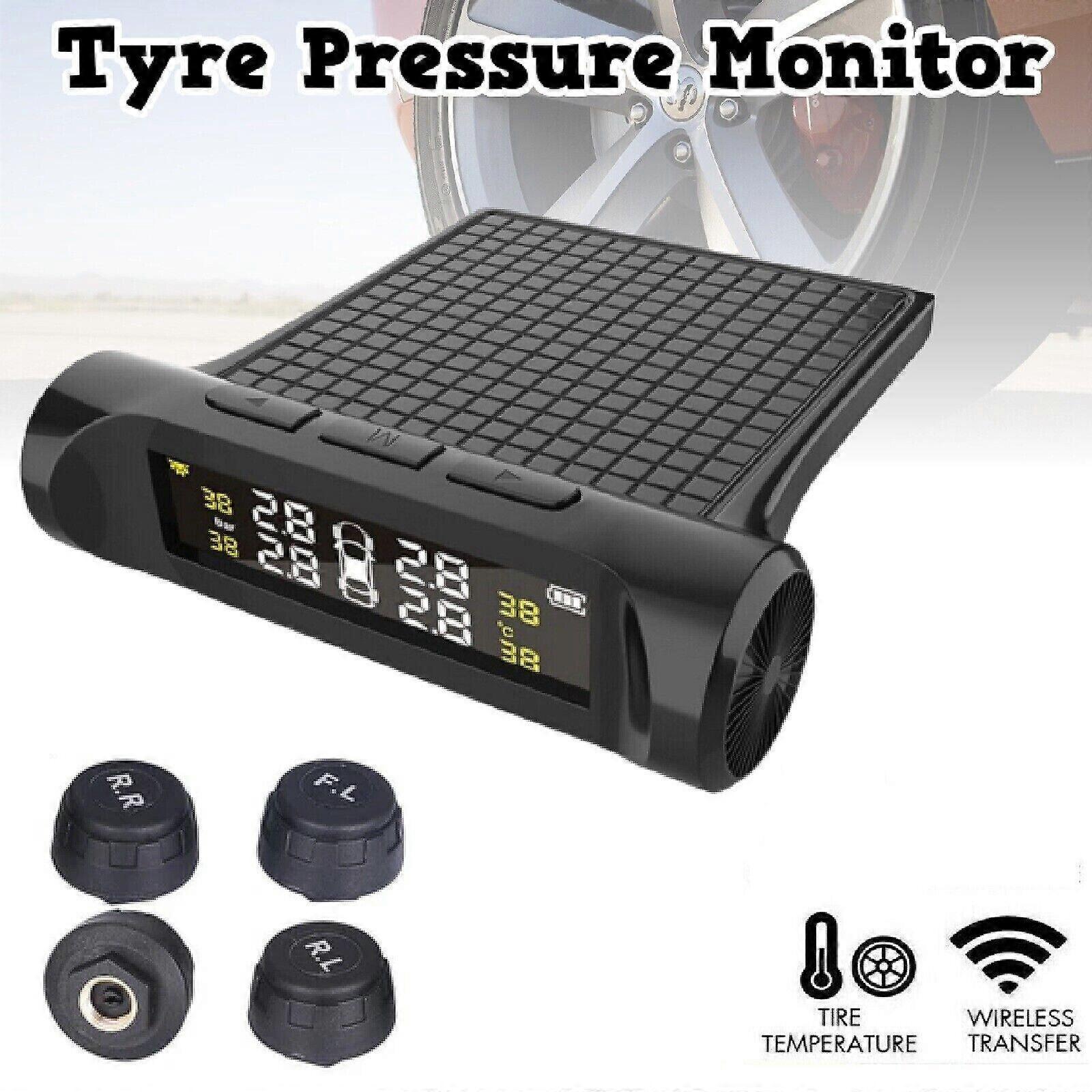 Car TPMS Wireless Car Tire Tyre Pressure Monitor System LCD Tester + 4 Sensors NO.0893