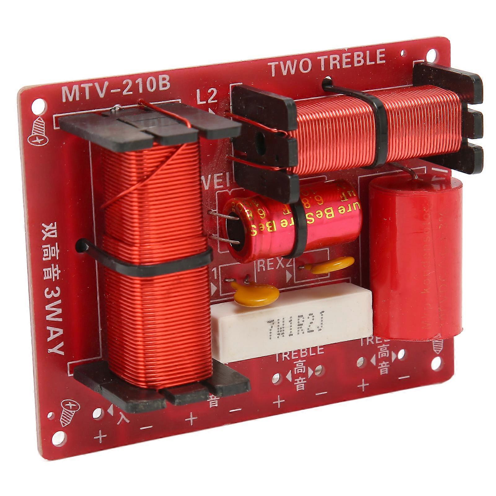 Audio Speaker Frequency Divider 2 High Pitch 1 Bass 150W 2 Way Crossover Filter for Replacement