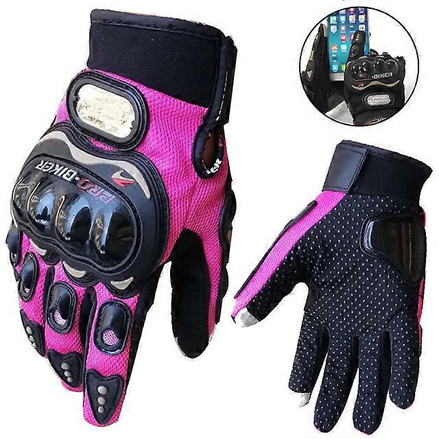 Pro-biker Touch-Screen motorcycle gloves motocicleta gloves motocross luvas Racing guantes Motorbike Gloves Red Pink black S~XXL