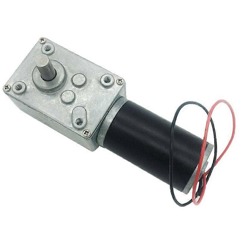 DC Worm Gear Motor High Torque Turbine Electric Gearbox Motor Self-Locking Reversed Mini Engine Geared Motor 12V 12Rpm